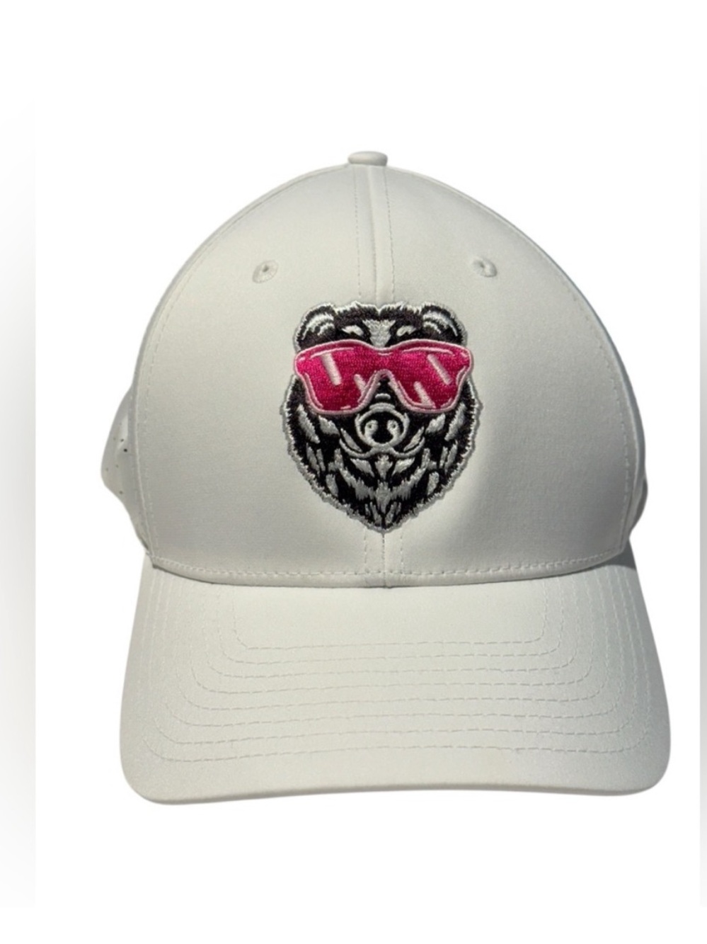Goose Island Beer  Baseball Cap with Bear Patch & Pink Sunglasses